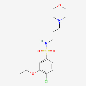 molecular formula C15H23ClN2O4S B5128933 4-chloro-3-ethoxy-N-[3-(4-morpholinyl)propyl]benzenesulfonamide 