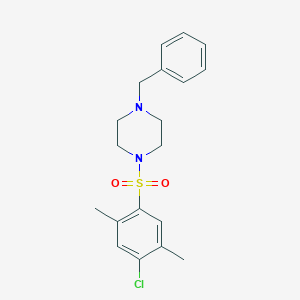 molecular formula C19H23ClN2O2S B512895 1-Benzyl-4-[(4-chloro-2,5-dimethylphenyl)sulfonyl]piperazine CAS No. 708224-97-9