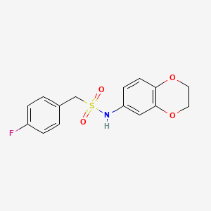 molecular formula C15H14FNO4S B5128957 N-(2,3-dihydro-1,4-benzodioxin-6-yl)-1-(4-fluorophenyl)methanesulfonamide 