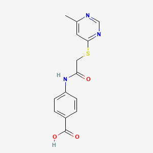 4-({[(6-methyl-4-pyrimidinyl)thio]acetyl}amino)benzoic acid