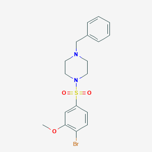 molecular formula C18H21BrN2O3S B512899 1-Benzyl-4-[(4-bromo-3-methoxyphenyl)sulfonyl]piperazine CAS No. 714210-89-6