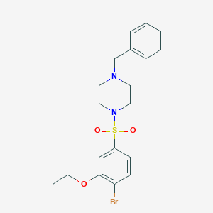molecular formula C19H23BrN2O3S B512900 1-Benzyl-4-[(4-bromo-3-ethoxyphenyl)sulfonyl]piperazine CAS No. 833437-37-9