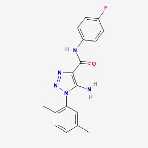 5-amino-1-(2,5-dimethylphenyl)-N-(4-fluorophenyl)-1H-1,2,3-triazole-4-carboxamide
