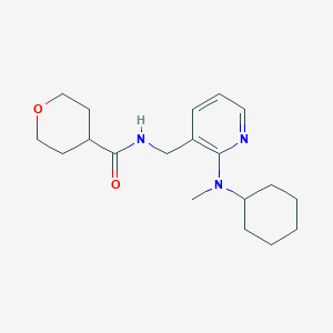 N-({2-[cyclohexyl(methyl)amino]-3-pyridinyl}methyl)tetrahydro-2H-pyran-4-carboxamide