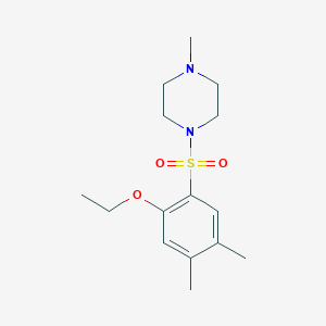 molecular formula C15H24N2O3S B512906 1-[(2-Ethoxy-4,5-dimethylphenyl)sulfonyl]-4-methylpiperazine CAS No. 1087640-74-1