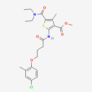molecular formula C23H29ClN2O5S B5129064 methyl 2-{[4-(4-chloro-2-methylphenoxy)butanoyl]amino}-5-[(diethylamino)carbonyl]-4-methyl-3-thiophenecarboxylate 