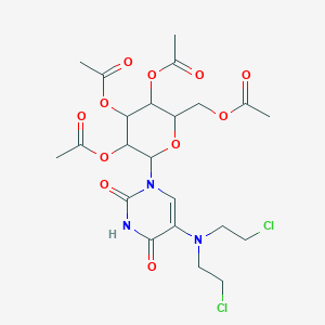 molecular formula C22H29Cl2N3O11 B5129074 2-[(acetyloxy)methyl]-6-[5-[bis(2-chloroethyl)amino]-2,4-dioxo-3,4-dihydro-1(2H)-pyrimidinyl]tetrahydro-2H-pyran-3,4,5-triyl triacetate 
