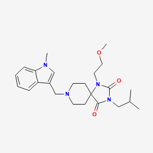 3-isobutyl-1-(2-methoxyethyl)-8-[(1-methyl-1H-indol-3-yl)methyl]-1,3,8-triazaspiro[4.5]decane-2,4-dione