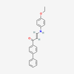 molecular formula C23H21NO2 B5129116 1-(4-biphenylyl)-3-[(4-ethoxyphenyl)amino]-2-propen-1-one 