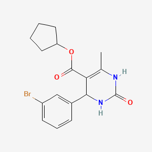 molecular formula C17H19BrN2O3 B5129152 cyclopentyl 4-(3-bromophenyl)-6-methyl-2-oxo-1,2,3,4-tetrahydro-5-pyrimidinecarboxylate 