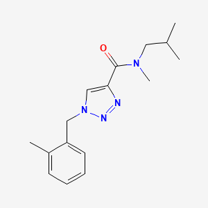 molecular formula C16H22N4O B5129159 N-isobutyl-N-methyl-1-(2-methylbenzyl)-1H-1,2,3-triazole-4-carboxamide 