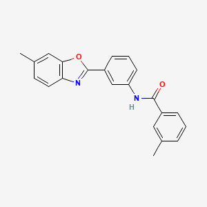 molecular formula C22H18N2O2 B5129169 3-methyl-N-[3-(6-methyl-1,3-benzoxazol-2-yl)phenyl]benzamide 