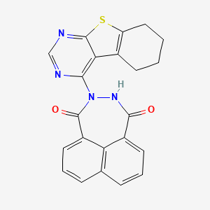 molecular formula C22H16N4O2S B5129176 2-(5,6,7,8-tetrahydro[1]benzothieno[2,3-d]pyrimidin-4-yl)-2,3-dihydronaphtho[1,8-de][1,2]diazepine-1,4-dione 