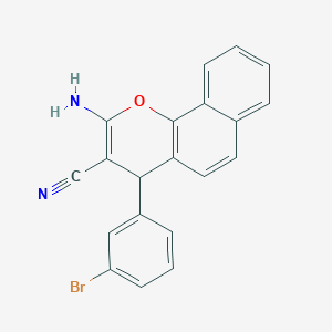 molecular formula C20H13BrN2O B5129184 2-amino-4-(3-bromophenyl)-4H-benzo[h]chromene-3-carbonitrile 