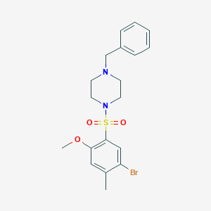 1-Benzyl-4-(5-bromo-2-methoxy-4-methylbenzenesulfonyl)piperazine