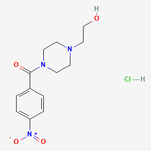 molecular formula C13H18ClN3O4 B5129239 2-[4-(4-nitrobenzoyl)-1-piperazinyl]ethanol hydrochloride 