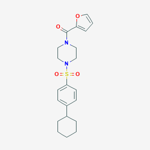 1-[(4-Cyclohexylphenyl)sulfonyl]-4-(2-furoyl)piperazine