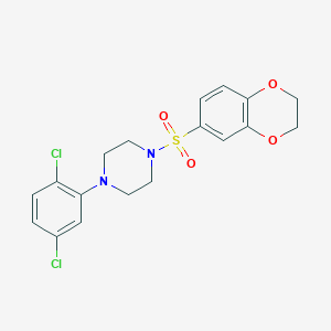 1-(2,5-Dichlorophenyl)-4-((2,3-dihydrobenzo[b][1,4]dioxin-6-yl)sulfonyl)piperazine