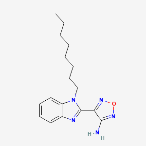 molecular formula C17H23N5O B5129307 4-(1-octyl-1H-benzimidazol-2-yl)-1,2,5-oxadiazol-3-amine 