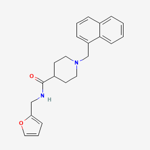 molecular formula C22H24N2O2 B5129311 N-(2-furylmethyl)-1-(1-naphthylmethyl)-4-piperidinecarboxamide 
