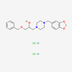 molecular formula C22H30Cl2N2O4 B5129313 1-[4-(1,3-benzodioxol-5-ylmethyl)-1-piperazinyl]-3-(benzyloxy)-2-propanol dihydrochloride 