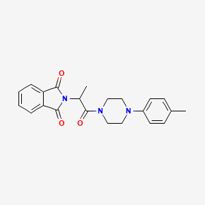 molecular formula C22H23N3O3 B5129317 2-{1-methyl-2-[4-(4-methylphenyl)-1-piperazinyl]-2-oxoethyl}-1H-isoindole-1,3(2H)-dione 
