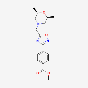 methyl 4-(5-{[(2R*,6S*)-2,6-dimethyl-4-morpholinyl]methyl}-1,2,4-oxadiazol-3-yl)benzoate