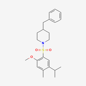 molecular formula C23H31NO3S B5129321 4-benzyl-1-[(5-isopropyl-2-methoxy-4-methylphenyl)sulfonyl]piperidine 