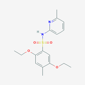2,5-diethoxy-4-methyl-N-(6-methyl-2-pyridinyl)benzenesulfonamide