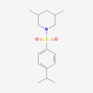 molecular formula C16H25NO2S B512936 1-[(4-Isopropylphenyl)sulfonyl]-3,5-dimethylpiperidine CAS No. 587852-49-1