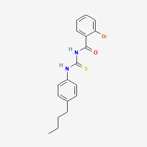molecular formula C18H19BrN2OS B5129360 2-bromo-N-{[(4-butylphenyl)amino]carbonothioyl}benzamide 
