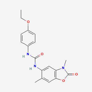molecular formula C18H19N3O4 B5129363 N-(3,6-dimethyl-2-oxo-2,3-dihydro-1,3-benzoxazol-5-yl)-N'-(4-ethoxyphenyl)urea 