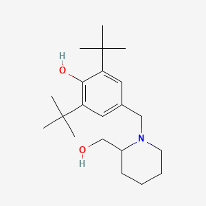 molecular formula C21H35NO2 B5129380 2,6-di-tert-butyl-4-{[2-(hydroxymethyl)-1-piperidinyl]methyl}phenol 