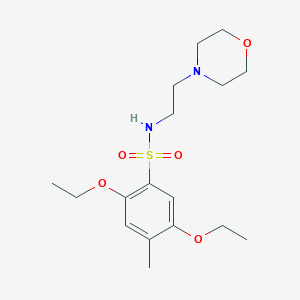 molecular formula C17H28N2O5S B512939 2,5-diethoxy-4-methyl-N-[2-(4-morpholinyl)ethyl]benzenesulfonamide CAS No. 902116-86-3
