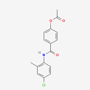 molecular formula C16H14ClNO3 B5129390 4-{[(4-chloro-2-methylphenyl)amino]carbonyl}phenyl acetate 