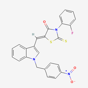 3-(2-fluorophenyl)-5-{[1-(4-nitrobenzyl)-1H-indol-3-yl]methylene}-2-thioxo-1,3-thiazolidin-4-one