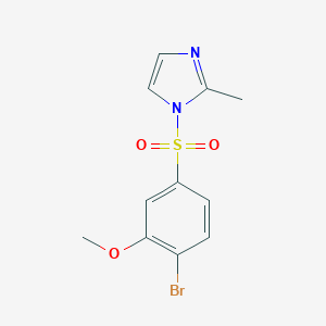 molecular formula C11H11BrN2O3S B512941 1-Bromo-2-methoxy-4-[(2-methylimidazolyl)sulfonyl]benzene CAS No. 898639-51-5