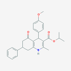 molecular formula C27H29NO4 B5129414 isopropyl 4-(4-methoxyphenyl)-2-methyl-5-oxo-7-phenyl-1,4,5,6,7,8-hexahydro-3-quinolinecarboxylate 