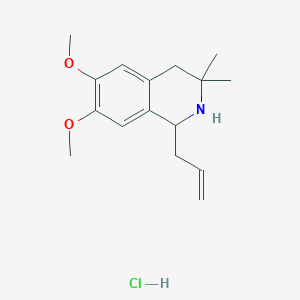 molecular formula C16H24ClNO2 B5129426 1-allyl-6,7-dimethoxy-3,3-dimethyl-1,2,3,4-tetrahydroisoquinoline hydrochloride 