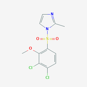 molecular formula C11H10Cl2N2O3S B512943 3,4-Dichloro-2-methoxy-1-[(2-methylimidazolyl)sulfonyl]benzene CAS No. 898639-63-9