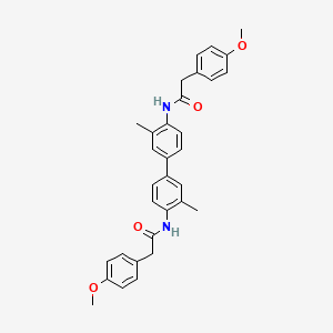 molecular formula C32H32N2O4 B5129434 N,N'-(3,3'-dimethyl-4,4'-biphenyldiyl)bis[2-(4-methoxyphenyl)acetamide] 