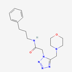 molecular formula C17H24N6O2 B5129437 2-[5-(4-morpholinylmethyl)-1H-tetrazol-1-yl]-N-(3-phenylpropyl)acetamide 