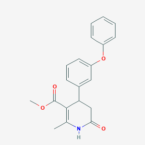 molecular formula C20H19NO4 B5129443 methyl 2-methyl-6-oxo-4-(3-phenoxyphenyl)-1,4,5,6-tetrahydro-3-pyridinecarboxylate 