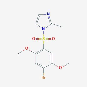 molecular formula C12H13BrN2O4S B512945 4-Bromo-2,5-dimethoxy-1-[(2-methylimidazolyl)sulfonyl]benzene CAS No. 898639-61-7