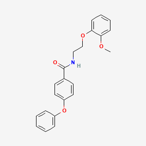 molecular formula C22H21NO4 B5129451 N-[2-(2-methoxyphenoxy)ethyl]-4-phenoxybenzamide 
