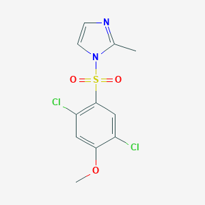 molecular formula C11H10Cl2N2O3S B512946 2,5-Dichloro-4-methoxy-1-[(2-methylimidazolyl)sulfonyl]benzene CAS No. 898639-55-9