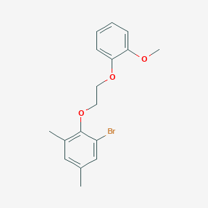 molecular formula C17H19BrO3 B5129474 1-bromo-2-[2-(2-methoxyphenoxy)ethoxy]-3,5-dimethylbenzene 