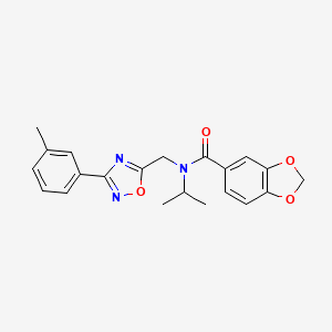molecular formula C21H21N3O4 B5129483 N-isopropyl-N-{[3-(3-methylphenyl)-1,2,4-oxadiazol-5-yl]methyl}-1,3-benzodioxole-5-carboxamide 