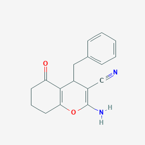 molecular formula C17H16N2O2 B5129485 2-amino-4-benzyl-5-oxo-5,6,7,8-tetrahydro-4H-chromene-3-carbonitrile CAS No. 5490-57-3