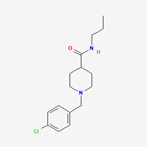 molecular formula C16H23ClN2O B5129513 1-(4-chlorobenzyl)-N-propyl-4-piperidinecarboxamide 